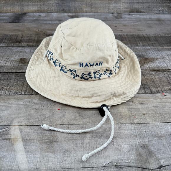 Hawaiian Bucket Hat Classics Tan Turtle Adjustable Surfware Cap - Picture 1 of 15